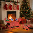 Set 2 2D Prsildan Outdoor Christmas Decorations - of LED Lighted Crab Yard Decor, Battery Operated Holiday Lawn Figures
