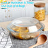 Mini 9 Inch Round Glass Casserole Dish with Glass Lid, Oven Safe Bakeware with Handles (1.9 QT)
