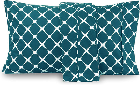 Elegant Comfort Luxury Ultra-Soft 2-Piece Pillowcase Set - 1500 Premium Microfiber, Wrinkle Resistant, Teal