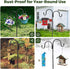92" 5-Prong Hummingbird Kingsyard Adjustable Double Shepherds Hook for Outdoor - Heavy Duty Bird Feeder Pole w/ Base