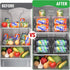 Soda Can Organizer for Refrigerator, Stackable Canned Food Container with Lid for Fridge Pantry Rack, Holds 10 Cans