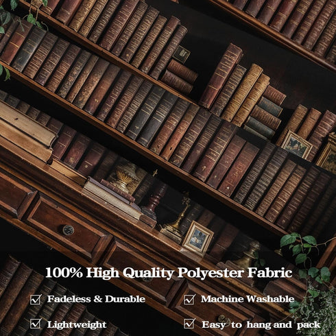Spenlife 44"x60" Retro Bookshelf Tapestry Wall Decorative Tapestry Bookshelf Tapestries Wall Hanging for Bedroom Living