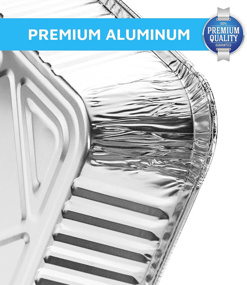 MontoPack Aluminum Foil Pans, Half Size Roasting Chafing Pan, 10 Pack of 9x13 Tins for Cooking and Catering