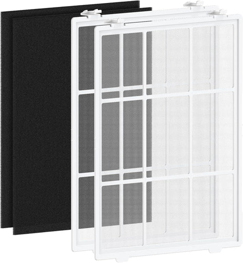 2 Pack C545 Washable Fine Mesh Pre-Filter with 2 Carbon Filters, Compatible with Winix C545 Purifier