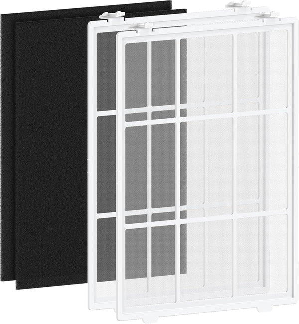 2 Pack C545 Washable Fine Mesh Pre-Filter with 2 Carbon Filters, Compatible with Winix C545 Purifier