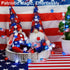 4th 13 40 BOHON of July Decorations Battery Operated String Lights with Timer ft LEDs Red White and Blue Star American