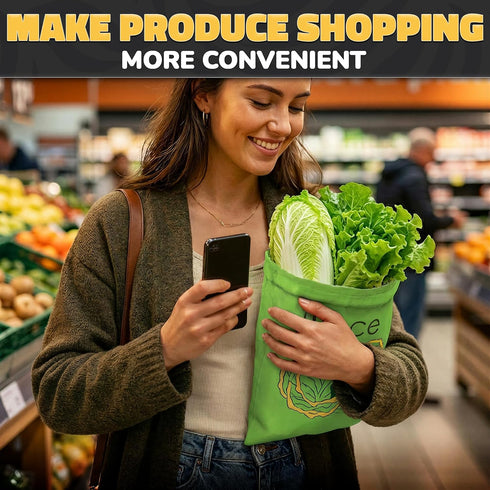 3-Layer Lettuce Keeper for Refrigerator Reusable Produce Storage Bags with Foil Lining and Drawstring | Breathable
