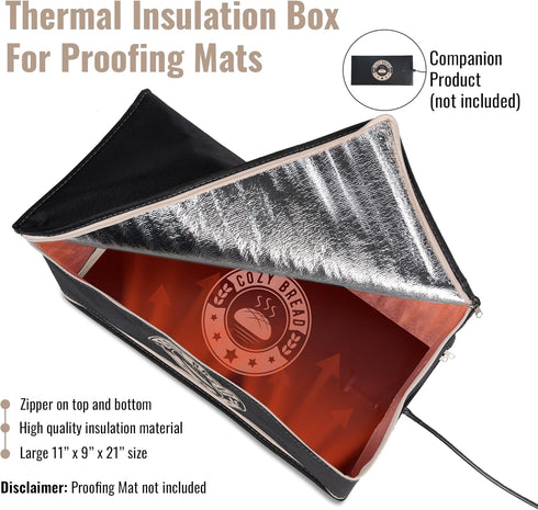 Thermal Insulation Box, Companion Product for the Proofing Mat (10" x 21")