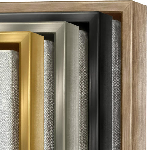 Stupell Industries Abstract Layered Winter Landscape Floating Framed Wall Art, Design by Bronwyn Baker