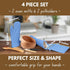 Native Fab 4-Piece Kitchen Pot Holders and Oven Mitts Set - Heat Resistant, Non-Slip, 100% Cotton - Blue