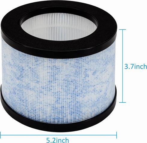2 Pack MK01 TZ-K1 True HEPA Replacement Filters, Compatible with AROEVE MK01 MK06 and Kloudi Air Purifier