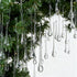 OuMuaMua 32 Pcs Glass Raindrop Christmas Ornaments Crystal Teardrop Hanging Ornaments Clear