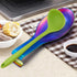 LIANYU Rainbow Spoon Rest, Stainless Steel Utensil Holder for Kitchen Counter, Dishwasher Safe