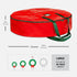 ZOBER Christmas Wreath Storage Container, 36 Inch Bag for Artificial Wreaths with Durable Handles - Red