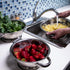 Rust Proof Stainless Steel Kitchen Colander for Straining, Steaming, Draining & Rinsing (9.25-Inch)