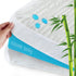 Mattress Topper Cover Protector Queen Size, 3 Inch Waterproof Bamboo Cooling Encasement with Adjustable Straps