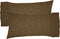 VHC Brands Tea Cabin Green Plaid King Pillow Case Set of 2, 21x40 Country Rustic Bedding Accessory