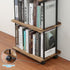 5 GETALL Tier Bookshelf with Wheels, Tall Bookcase for Small Spaces, Solid Wood Narrow Shelf, Corner Book Shelf Storage