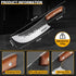 Huusk Butcher Knife | Heavy Duty Meat Cleaver with Sheath | Hand Forged Cooking Knife for Kitchen or BBQ