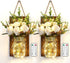 Lightess Wall Decor Mason Jar Sconces with Remote Control, Rustic Home Decor