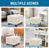 18"-19" H.VERSAILTEX Thick Ottoman Cover Durable Linen Look Storage Ottoman Slipcover Footrest Stool Covers