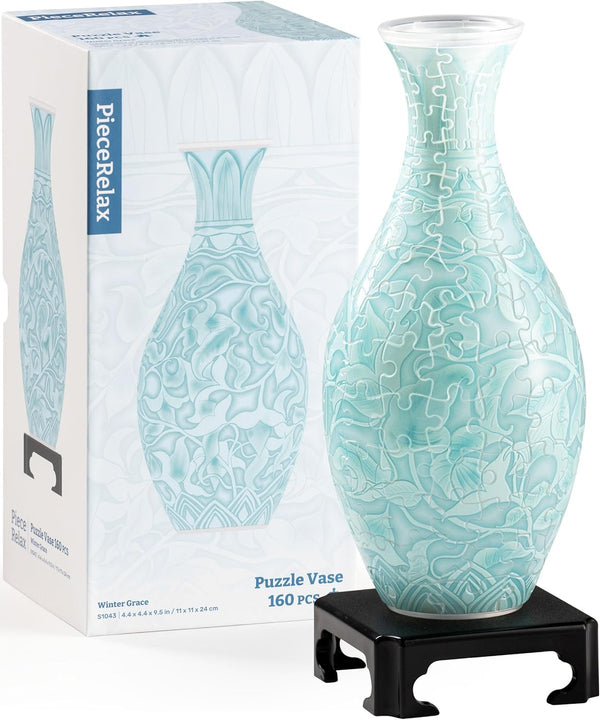 PieceRelax 3D Puzzle Vase for Adults to Flower Arrangement and Home Decoration