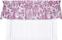 Victoria Park Toile Tailored Valence Window Curtain, Red