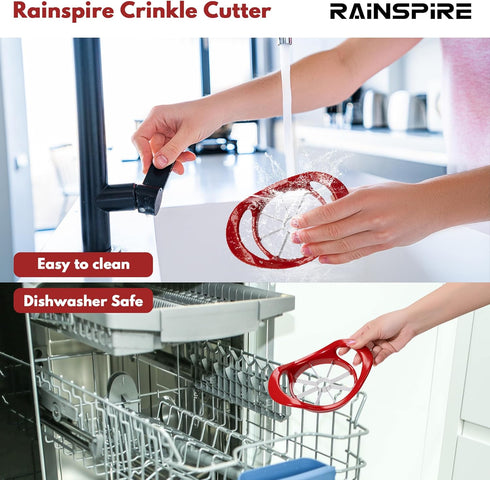 Rainspire 8 8 Apple Cutter Slices, Blade Apple Slicer and Corer, Apple Corer Tool with Stainless Steel Blades, Super