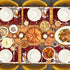 Naanle Winter Holiday Christmas Placemats Set of 4, Christmas Tree with Snowflake Heat-Resistant Washable Table Place