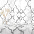Moroccan Embroidered Semi Sheer Curtains, 108" Long Linen Textured Grey White Geometric Drapes for Living Room