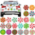 JULMELON 22 Pcs Christmas Candy Magnets, Refrigerator Car Magnets for Holiday DIY Decorations