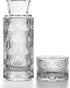 DmmyAlzx Bedside Water Carafe and Glass Set, Mouthwash Dispenser for Bathroom, 21.6 Oz