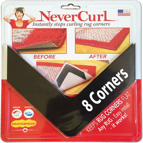 iPrimio NeverCurl V Shape Design Rug Corner Gripper to Stop Rug Corner Curling, Safe for Wood Floors