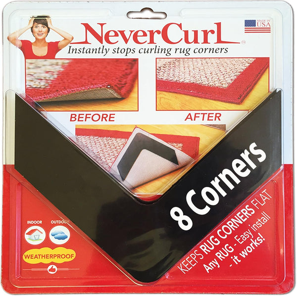 iPrimio NeverCurl V Shape Design Rug Corner Gripper to Stop Rug Corner Curling, Safe for Wood Floors