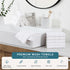12 Pack 13x13 inches 100% Set Casa Platino White Washcloths - - Cotton - Premium Quality Wash Cloths for Bathroom