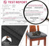 BUYUE Set of 4 Dining Room Chair Seat Covers, Grey TPU Jacquard Fabric Stretch Washable Slipcover for Kitchen Cushions