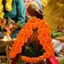 Marigold Flowers Heads Bulk, Silk Artificial Flowers for Diwali and DIY Marigold Garland Decorations