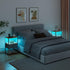 TB01BB069L TUTOTAK LED Nightstand, Night Stand with Charging Station, End Table, Bedside Table with Fabric Drawer