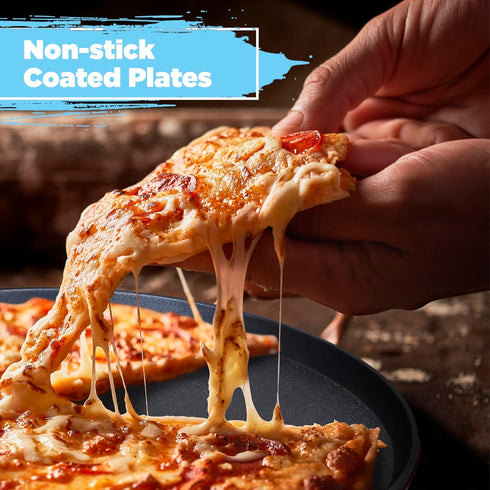 Courant Pizza Maker, 12 Inch Pizzas Machine with Cool-Touch Handle, Non-Stick Plates, Electric Countertop Oven for Home