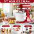 4.5/5QT 6QT Frozen 2 Ice Cream Maker Attachment for KitchenAid Mixers, Fits KitchenAid & Stand Mixers, Ice Cream