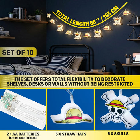 3D 5.4 10 2 Get Trend One Piece LED String Lights, ft, Pcs White Fairy Lights Battery Operated, Lighting Modes, Straw