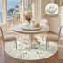 5Ft nesrt Washable Area Rugs Round for Living Room Non Slip, Beige Dragon Forest Circle Dining Room Rugs Low Pile, Soft