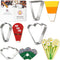 Foose Brand Cookie Cutters 4 Piece Set, Platter Cookie Cutters in Trapezoid, Teardrop Round, Clam, and Fan Shapes, USA