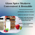 JARMING COLLECTIONS Glass Spice Jars with Shaker Lids, 16 oz Spice Containers for Kitchen Organization (3 pack)