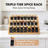 Nurtopia 3 Countertop Bamboo Spice Rack - Tier Spices Rack Kitchen Cabinet Organizer for Kitchen, Seasoning Storage