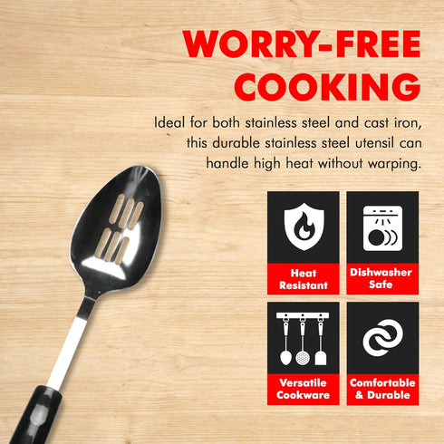 Chef Craft Select Slotted Spoon, Stainless Steel, 12.75 inch