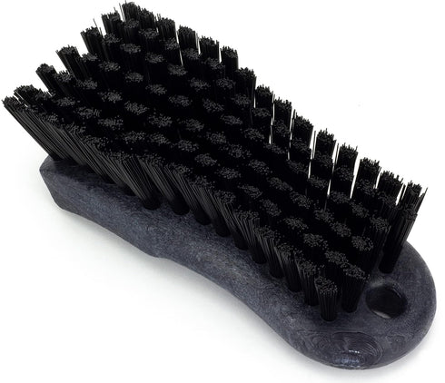 SPARTA Plastic Cutting Board Scrub Brush, 6 Inches, Black with Hanging Hole