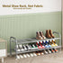 2 Closet LINZINAR Shoe Rack Tier Storage Organizer for Entryway Metal Grey