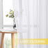 NICETOWN Sheer Curtains for Living Room, Grommet Top Faux Linen Semitransparent Curtains, 84 inches Long, White