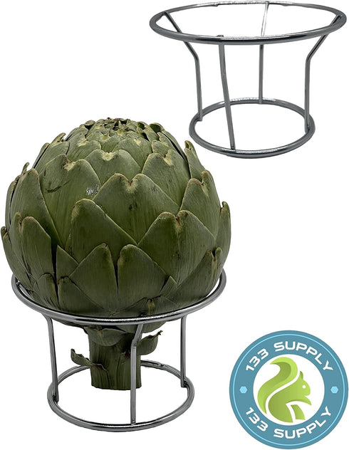 2 Stainless Steel Artichoke Holders for Steaming Pot - Kitchen Cooking Stands for Artichokes, Food Steamers